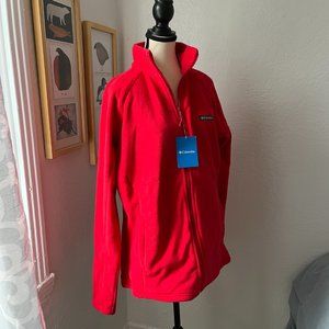 Columbia NWT Thick Polar Fleece Cherry Red Women Size XXL
